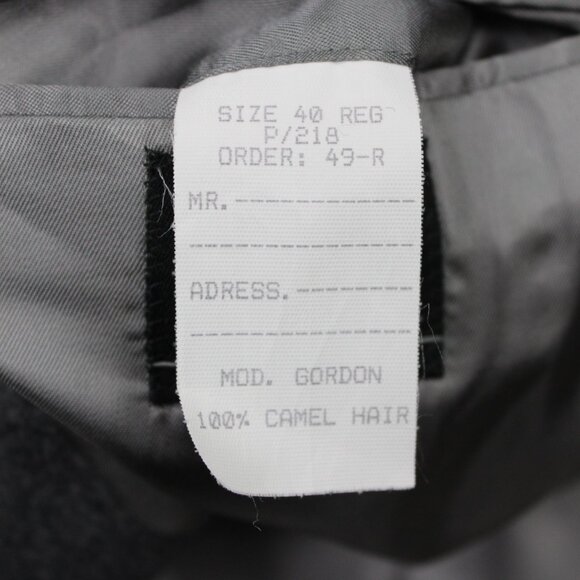 Jos. A. Bank Gordon Blazer Men 40 Regular Gray 100% Camel 2 Button Sports Jacket - Picture 9 of 15